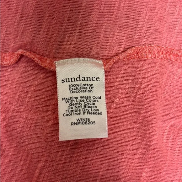 Sundance Coral Embroidered Long Sleeve Top - Picture 6 of 6